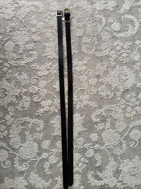 Target Black Double Wrap Thin Belt with Gold & Silver Buckles